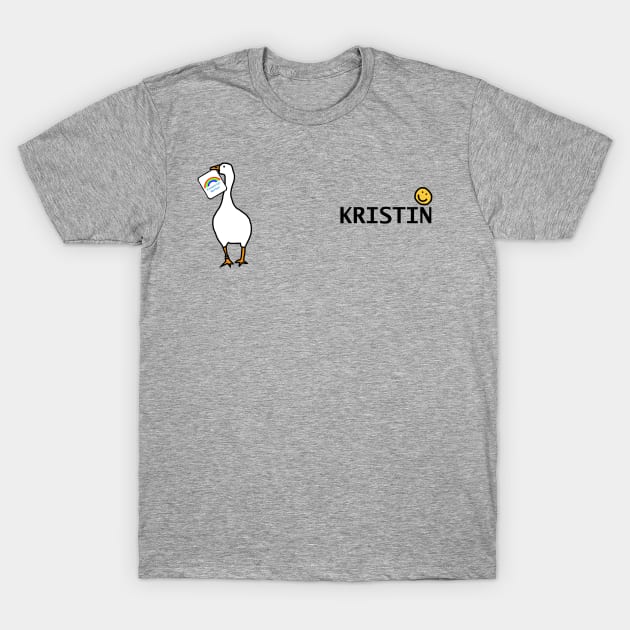 Goose Steals Kristin Essential Worker Rainbow Card T-Shirt by ellenhenryart